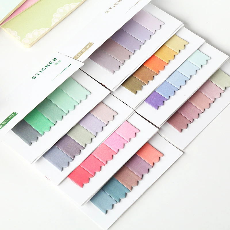 

Creative Gradient Sticky Notes Memo Pad Posted It Planner Stickers Notepad School Supplies Stationery