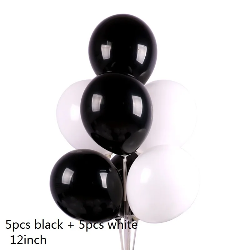 10pcs white black Круглые футбольные фольгированные шары футбольные спортивные встречи тематическая вечеринка на день рождения украшения зеленый черный белый латексные шары KidsToys Globos - Цвет: 10pcs white black