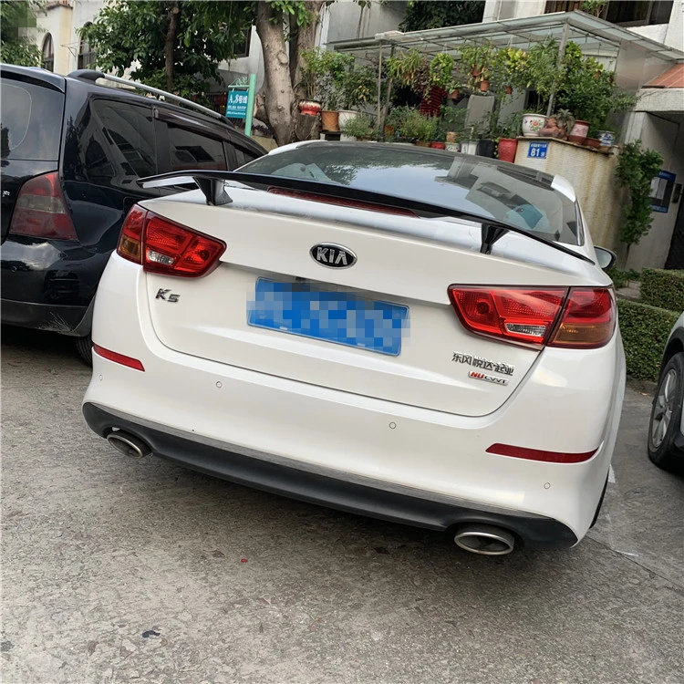 Для спойлер Optima 2011- Kia Optima K5 спойлер DJLD ABS пластик Материал заднее крыло автомобиля Цвет задний спойлер