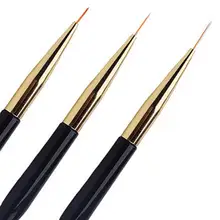 

3pcs Nail Art Liner Painting Brush Pen DIY Flower Line Stripes Grid Pattern Drawing Tips French Design 2 in 1 Manicure Tool