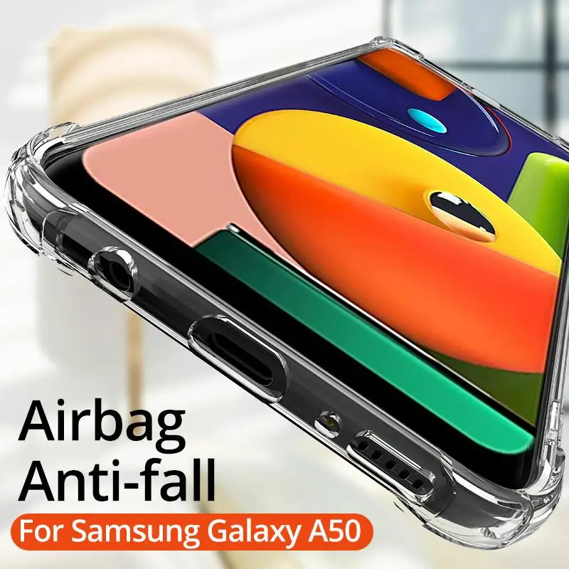 Soft Silicone Case For Samsung Galaxy A51 A71 M31 M21 S20 Ultra A01 A31 A21 A41 Protection Ultra Thin Back Cover TPU Airbag Case