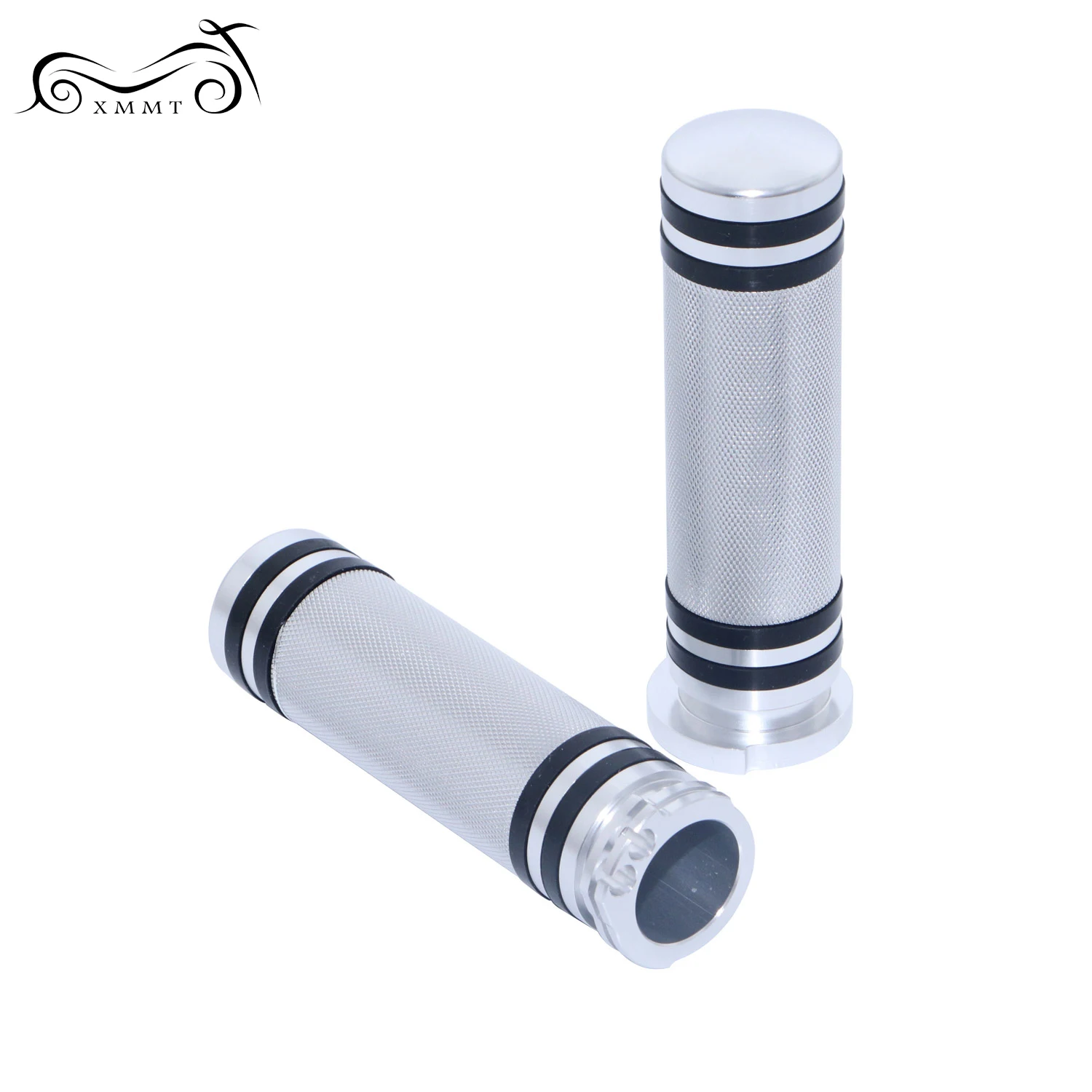 Мотоциклетные ручки с ЧПУ серебристые алюминиевые рукоятки для Harley Sportster Touring Dyna