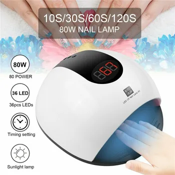 

80W UV LED Nail Lamp Gel Nail Polish Dryer 36LEDs UV Light Fast Curing Machine Gel Lamp Uv Ligh Nail Unhas Gel Ferramentas