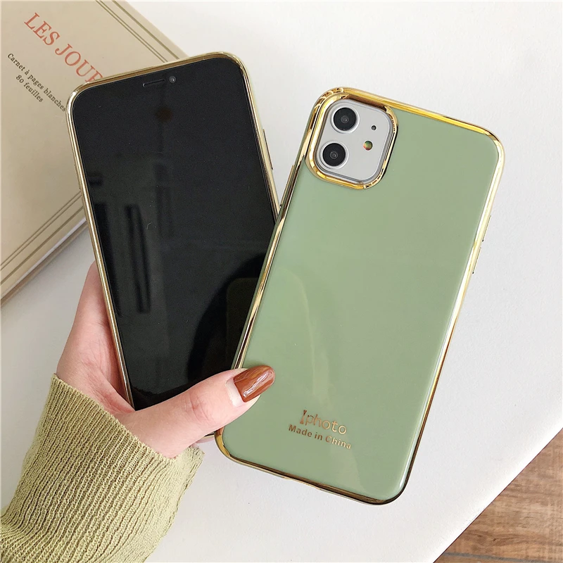 Роскошный гладкий зеленый чехол для iphone 11 11Pro Max чехол для iphone XR XS Max 6 6s 7 8 Plus Мягкий силиконовый чехол