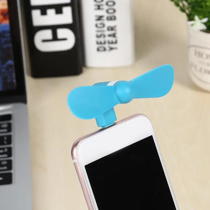Мини-вентилятор Портативный Mute USB вентиляторы для гаджетов телефона 8-контактный Интерфейс Ventilador для iPhone легкий Портативный съемный дизайн
