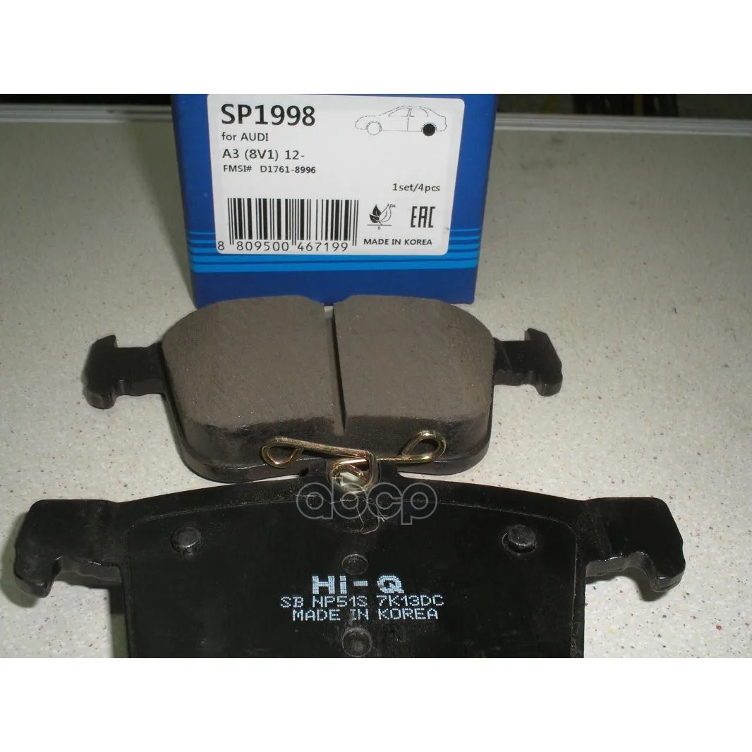 Колодки Тормозные Audi A3/Vw Golf Vii 12- Задние Sangsin Brake Sp1998 Sangsin brake арт. SP1998