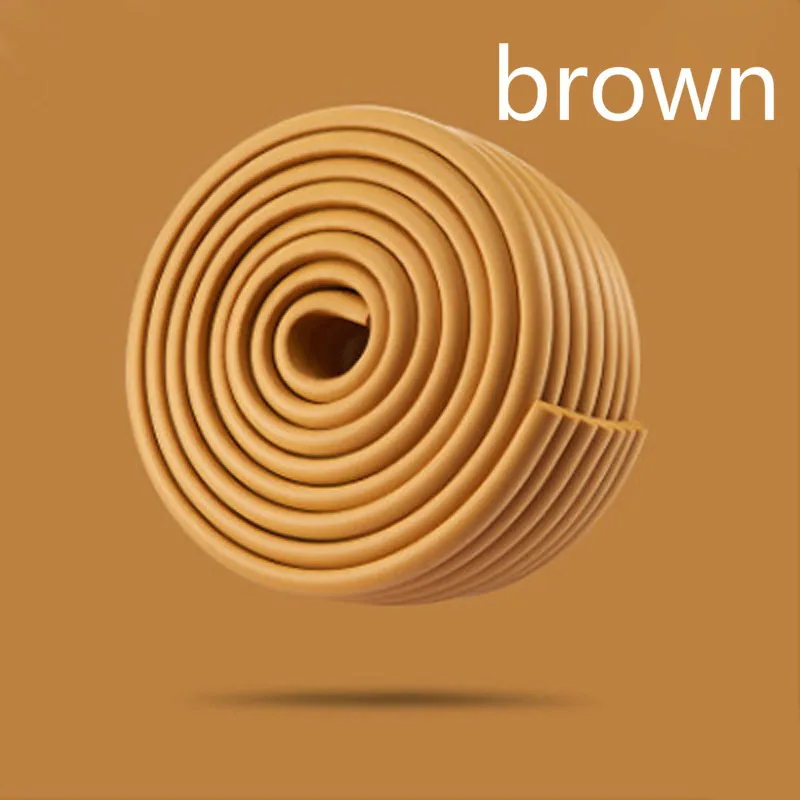 brown 2 м детский Поролоновый бампер, Подушка для домашнего столкновения, защита для детей, настольный Угловой протектор, детская защитная полоса - Цвет: brown