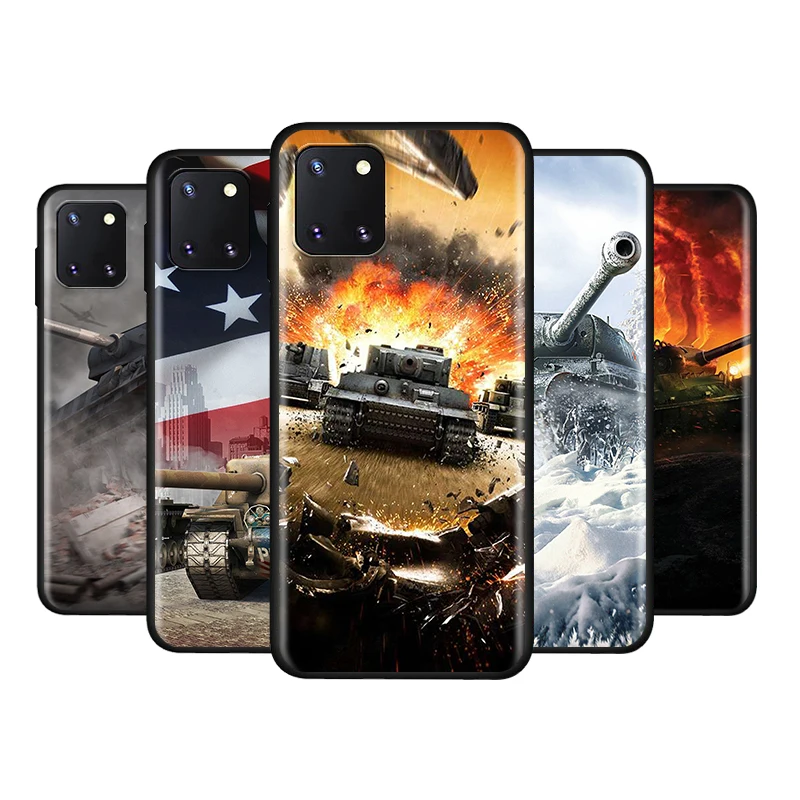 Мягкий черный чехол для телефона с изображением world of tanks Samsung M21 M21S M12 M1 M02 M60S M62 M52 M32