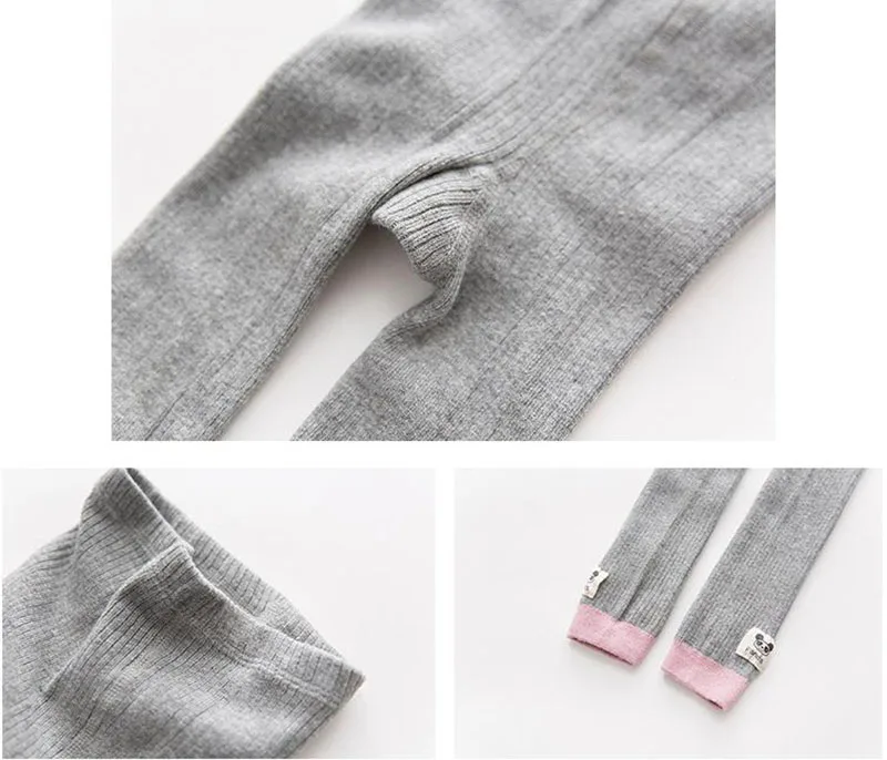 Children Leggings Girl Cotton Warm Comfortable Autumn Winter Long Soft Crochet Trousers Candy Color Kid Leggings Girls Age 3-8T