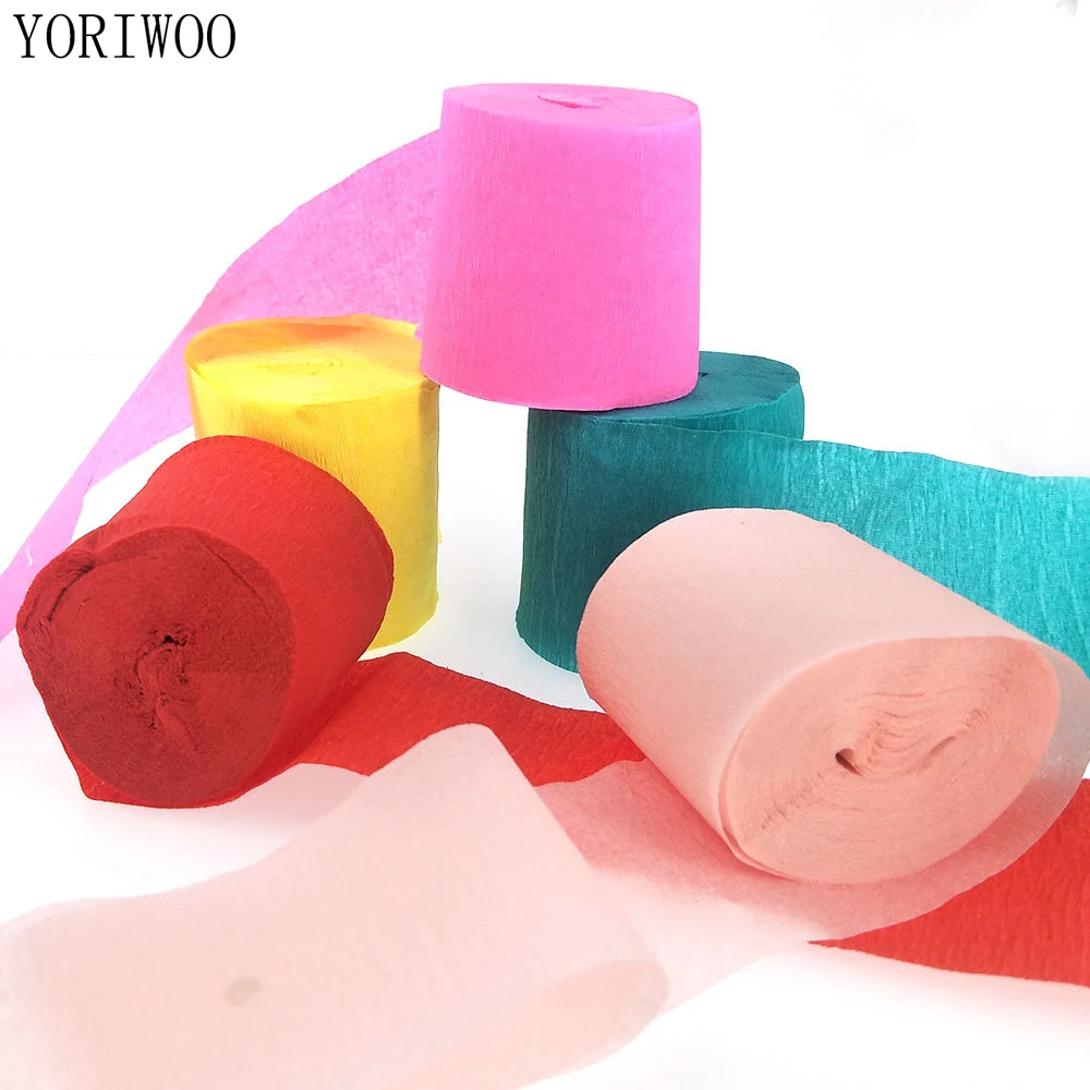 YORIWOO 4 5 см * 10 м цветная гофрированная бумага цветы подарочная упаковка бумажный