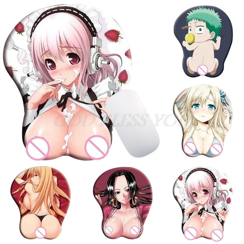 

Creative Cartoon Anime 3D Sexy Chest Silicone Mouse Pad Wrist Rest Support