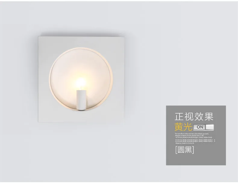 Modern Simple Circular Wall Lamp Led Living Room Bedroom Iron Wall Lamp Corridor Indoor Bedside Lamp Wall Sconce Light Fixture