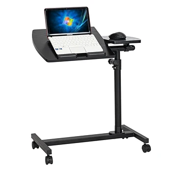 

【US Warehouse】Four-Wheel Multifunctional Flat Surface Lifting Computer Desk Black（Computer Desk Table）