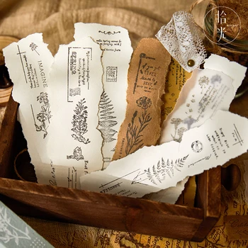 

Vintage Plants Flower Leaves Retro English Wooden Rubber Decoration Stamps For DIY Diary Scrapbooking Stationery Standard Stamp