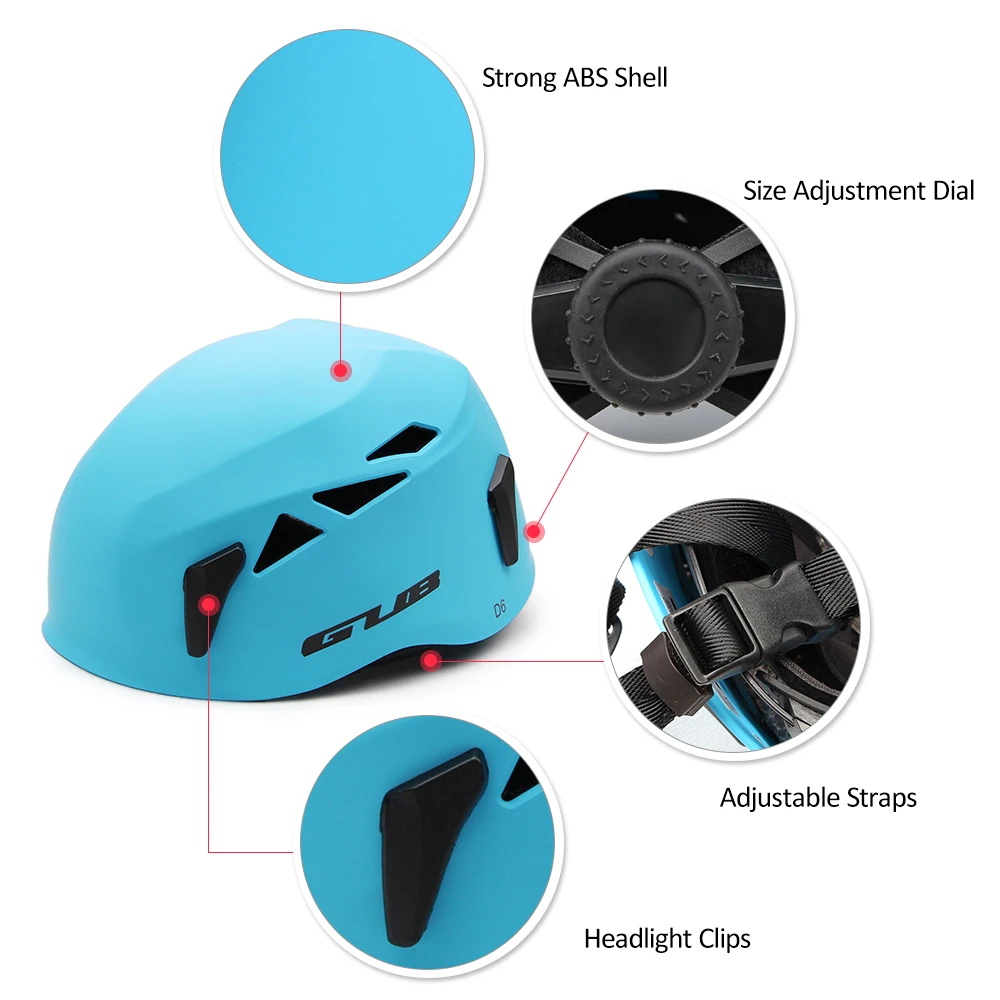 

New D6 Bicycle Helmet ABS+EPS Outdoor Expansion Caving Rescue Mountaineering Downhill Helmet Drifting Safety Climbing Equipment