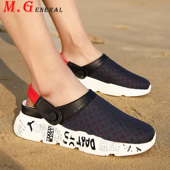 

Croc for Men Platform Summer Sandals Clogs Hole Men's Shoes Couple Beach Soft Slippers Quick Dry Man Casual Garden Shoe 2020 C72
