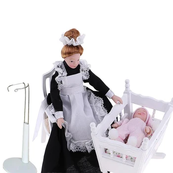 

1:12 Dollhouse Miniature Porcelain Dollhouse Victorian Maid Lady Figurine