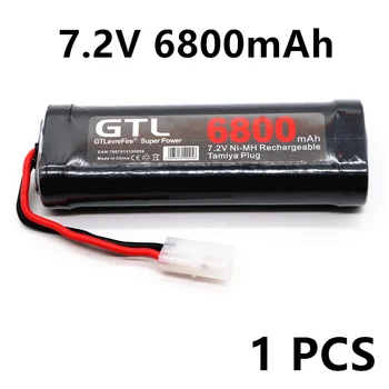 

100% New Original 7.2V Battery 6800mah NiMH Batteries Pack For RC Car Truck Buggy Boat Tank Ni-Mh Baterias gray supper power