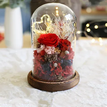 

12*20cm Flat Antique Base Glass Dome Vase Home Decoration Diameter=12cm Height=20cm Glass Cover Friend Gift Wedding Decoration