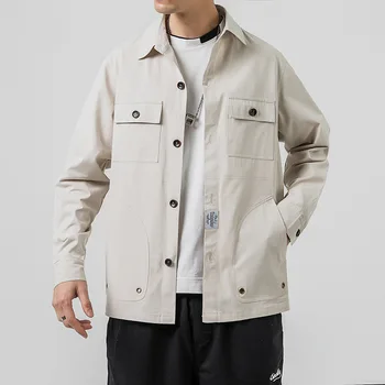 

Plus Size M-5XL Harajuku Solid Color Men Shirt Japanese Style Long Sleeve Turn Down Collar Shirt Men Hip Hop Dance Cotton Shirts