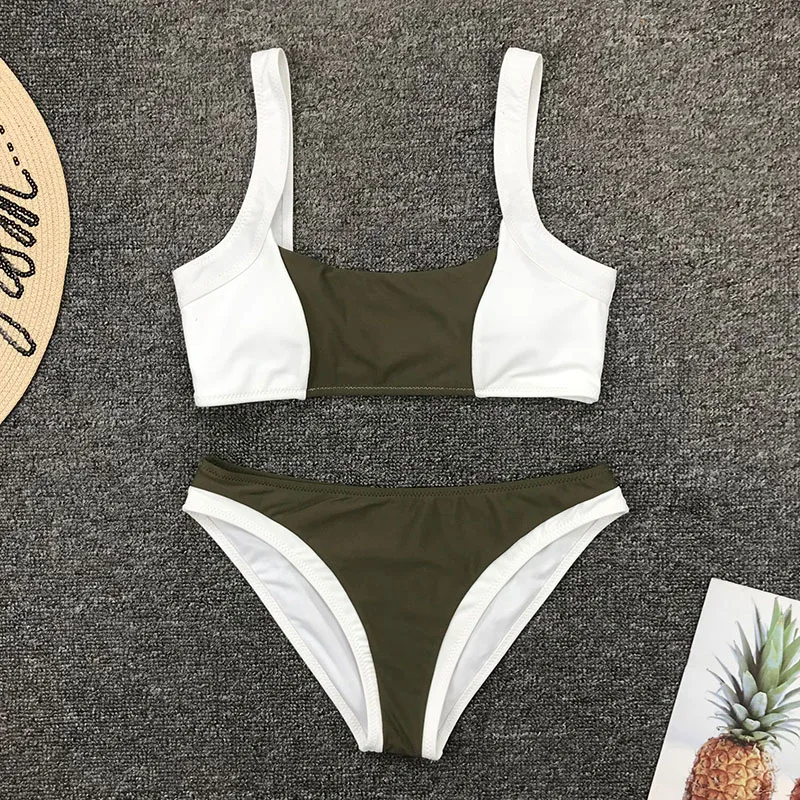 Solid Bikini Set Patchwork Beach Wear Strap Swimwear Woman Sexy Thong Bathing Suit Female 2020 New Brazilian Biquini Bathers Solid Bikini Set Patchwork Beach Wear Strap Swimwear Woman Sexy Thong Bathing Suit Female 2020 New Brazilian Biquini Bathers