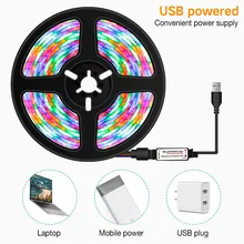 RGB LED Strip Remote Control SMD2835 Waterproof LED Belt 1M 2M 3M 5M Symphony Decoration for Home Garland Curtain Tape Light