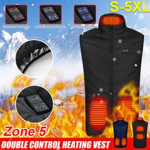 

2021 New Heated Jacket Fashion Men Coat Intelligent USB Electric Heating Vests Outdoor Thermal Warm Clothes Winter Heated Vest