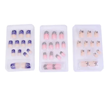 

72PCS Fake Nail Piece Painted Manicure Tips Decor Artificial Full Cover Nail for Kids Woman Girls (JQ52/JQ149/JQ109 Each for 24P