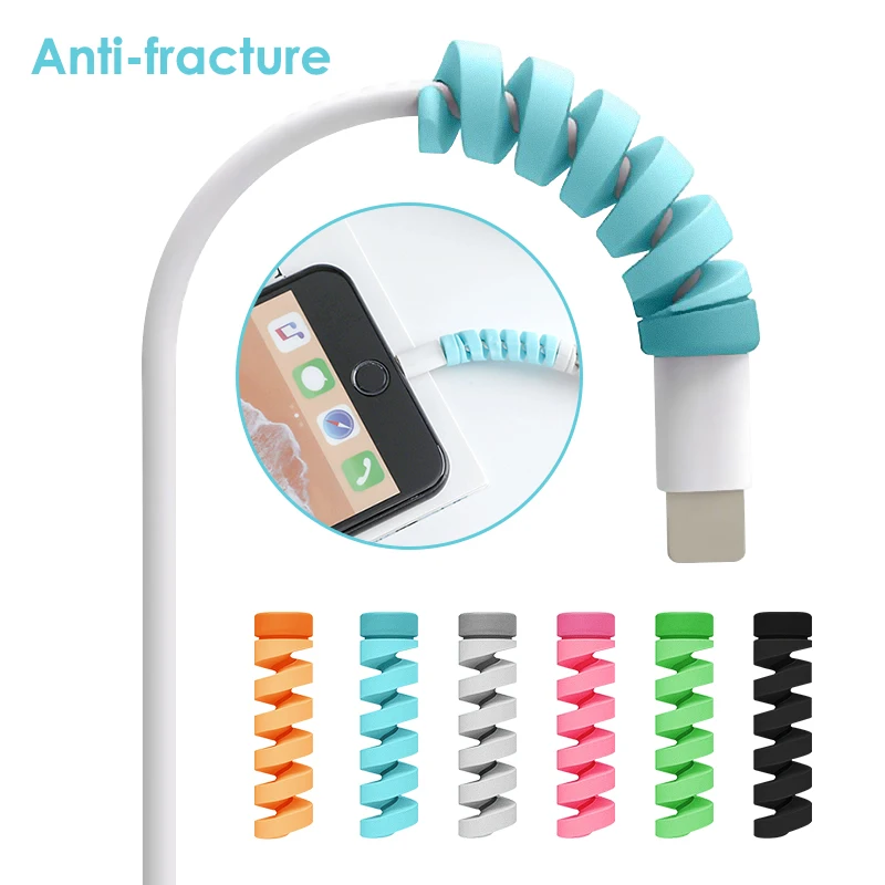 

2Pcs Charging Cable Protector Saver Cover For Apple iPhone USB Charger Cable Cord Adorable Protective Sleeve For Phones Cable