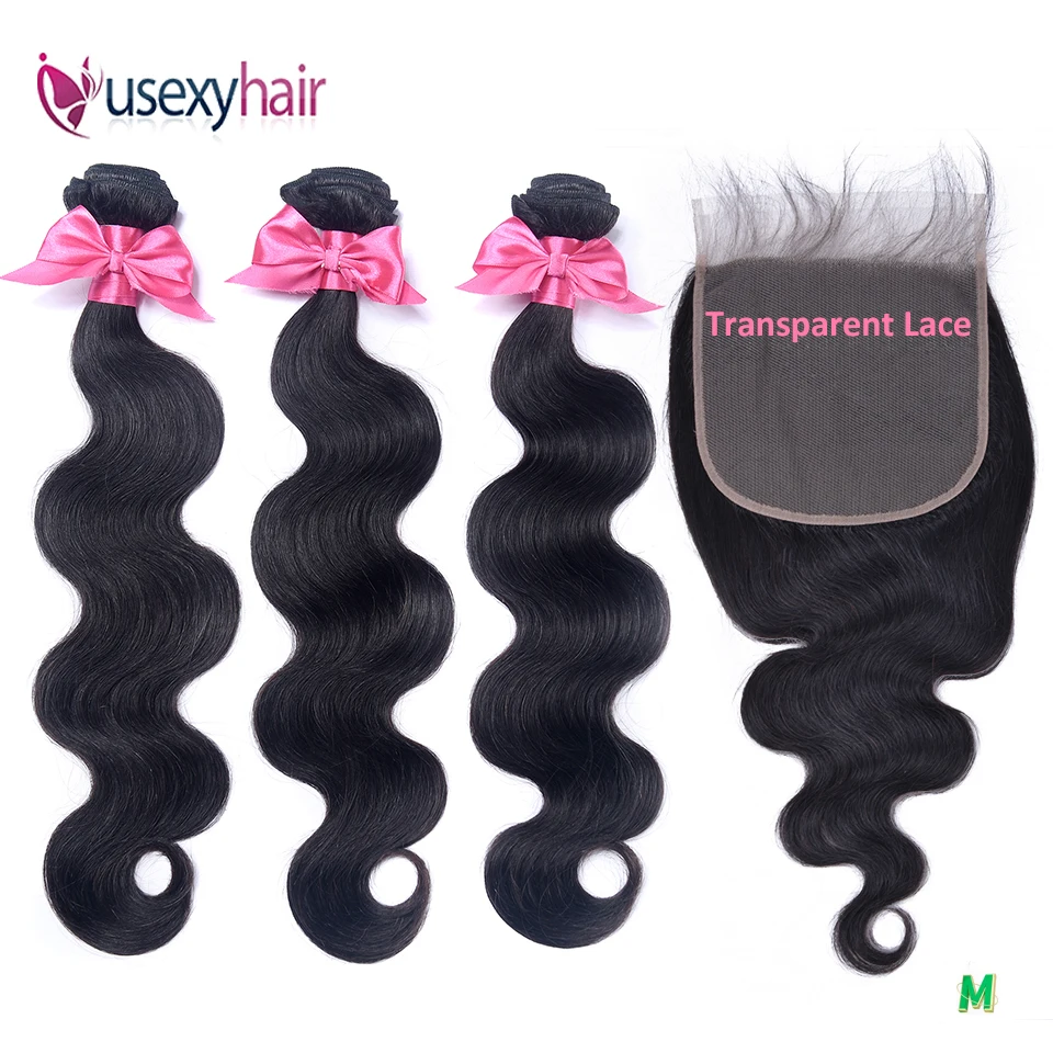 Ceny Doczepy typu body wave z zamknięciem brazylijski włosy wyplata 3 wiązki z HD zamknięcie koronki Remy wiązki ludzkich włosów z zamknięciem