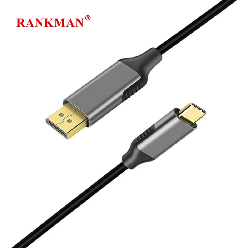 

Rankman USB C to DP 1.4 4K 60Hz Type C DisplayPort Cable Thunderbolt 3 4 for MacBook iPad Pro Samsung S20 Dex TV Monitor PS5