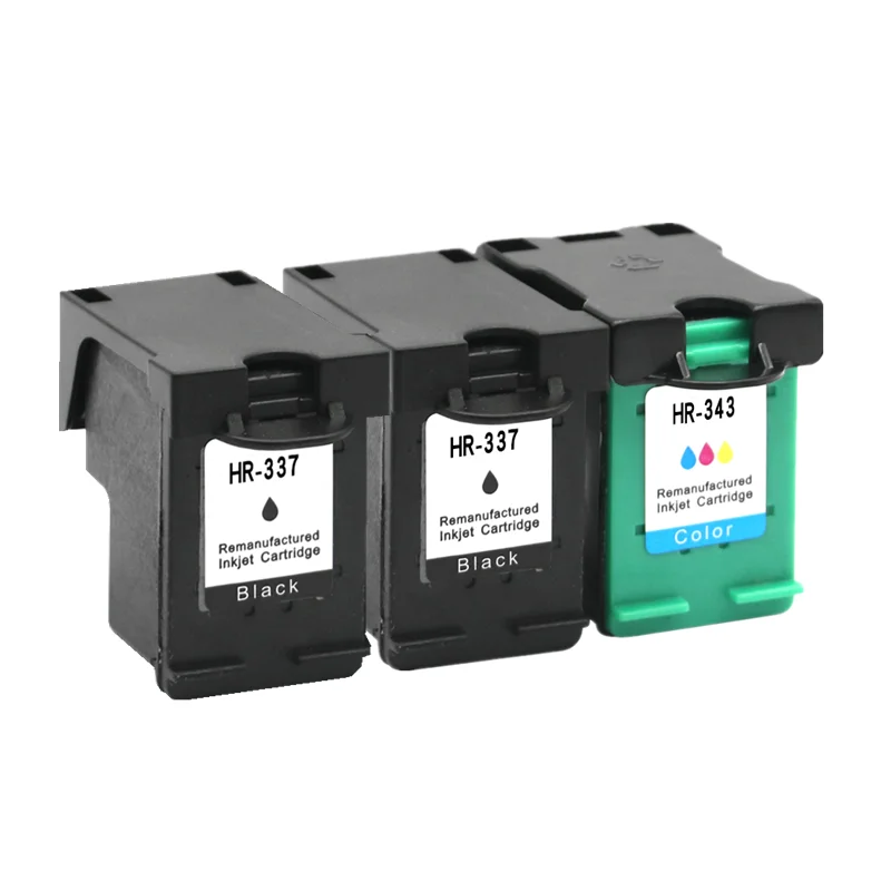 1SET 1BK 3PCS Чернильный картридж для 337 XL HP337 C9364E Officejet 6301 6304 6305 6307 6308 6310 6310v 6310xi 6313 6315 6318 H470 H470b принтер - Цвет: 1SET 1BK 3PCS
