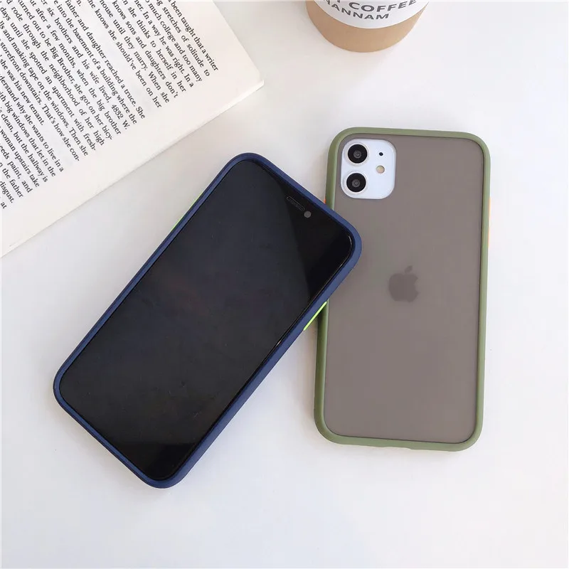 Цветной полупрозрачный матовый чехол для iPhone 11 pro 6 6s 6plus 7 8 Plus X XS Чехлы для MAX XR Мягкий ТПУ силиконовый задний пластиковый чехол