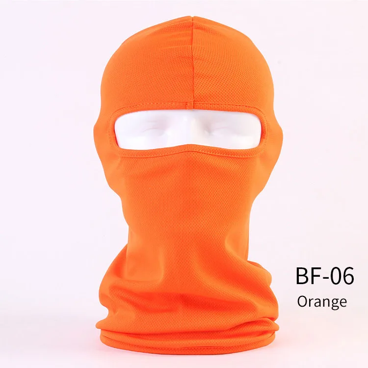 Orange 1 шт. Всесезонная однотонная дышащая Балаклава лицевая маска для мужчин и женщин унисекс уличная велосипедная маска черная маска Крышка головки рта - Цвет: Orange