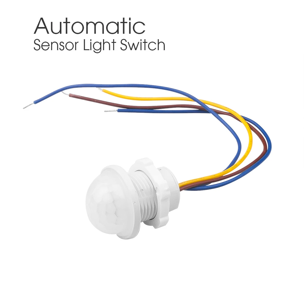 Interruptor de luz con Sensor PIR, Detector LED inteligente, 110V, 220V, Sensor de movimiento por infrarrojos PIR, encendido y apagado automático