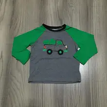 Новое поступление, Весенняя хлопковая футболка с длинными рукавами для маленьких мальчиков с изображением святого Патрика одежда с регланами зеленый и серый цвета с изображением трилистника