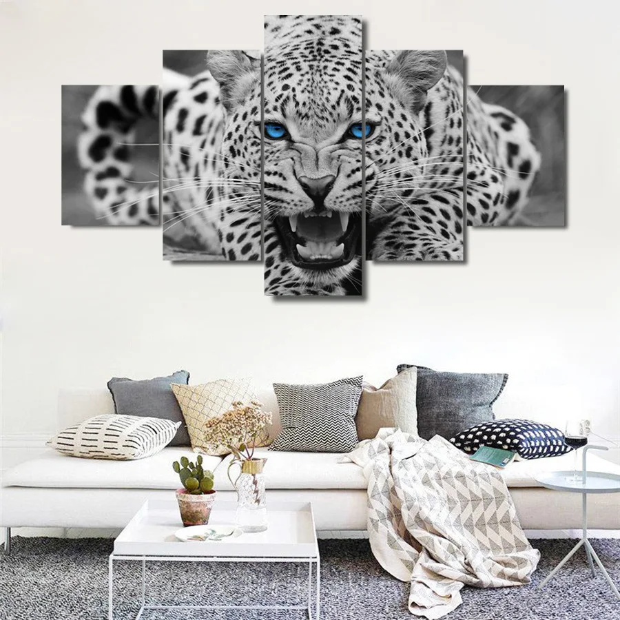 Пять пар высокого разрешения Современный абстрактный Леопардовый принт микро