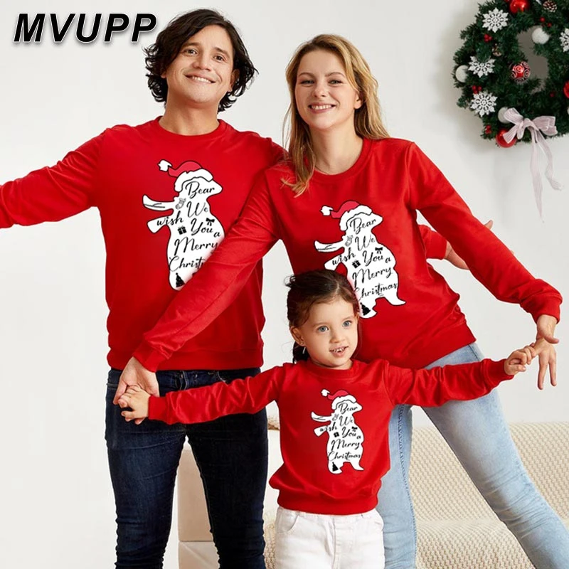 Suéteres de Navidad con dibujos animados, ropa de invierno a juego con  papá, hijo e hija|Trajes iguales de familia| - AliExpress