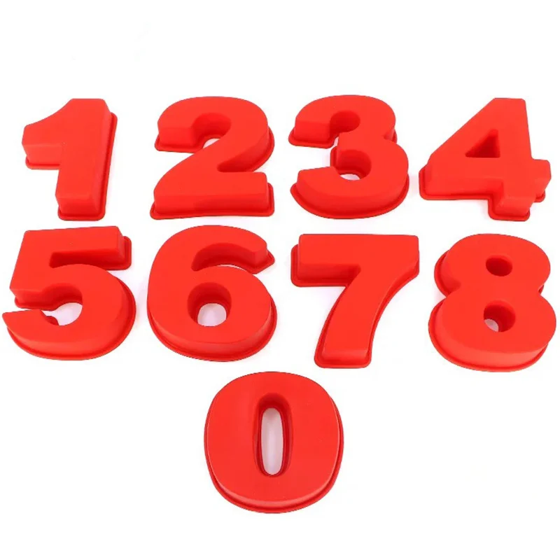 4 дюйма силикон номер конфеты лоток форма для торта на день рождения 9 штук