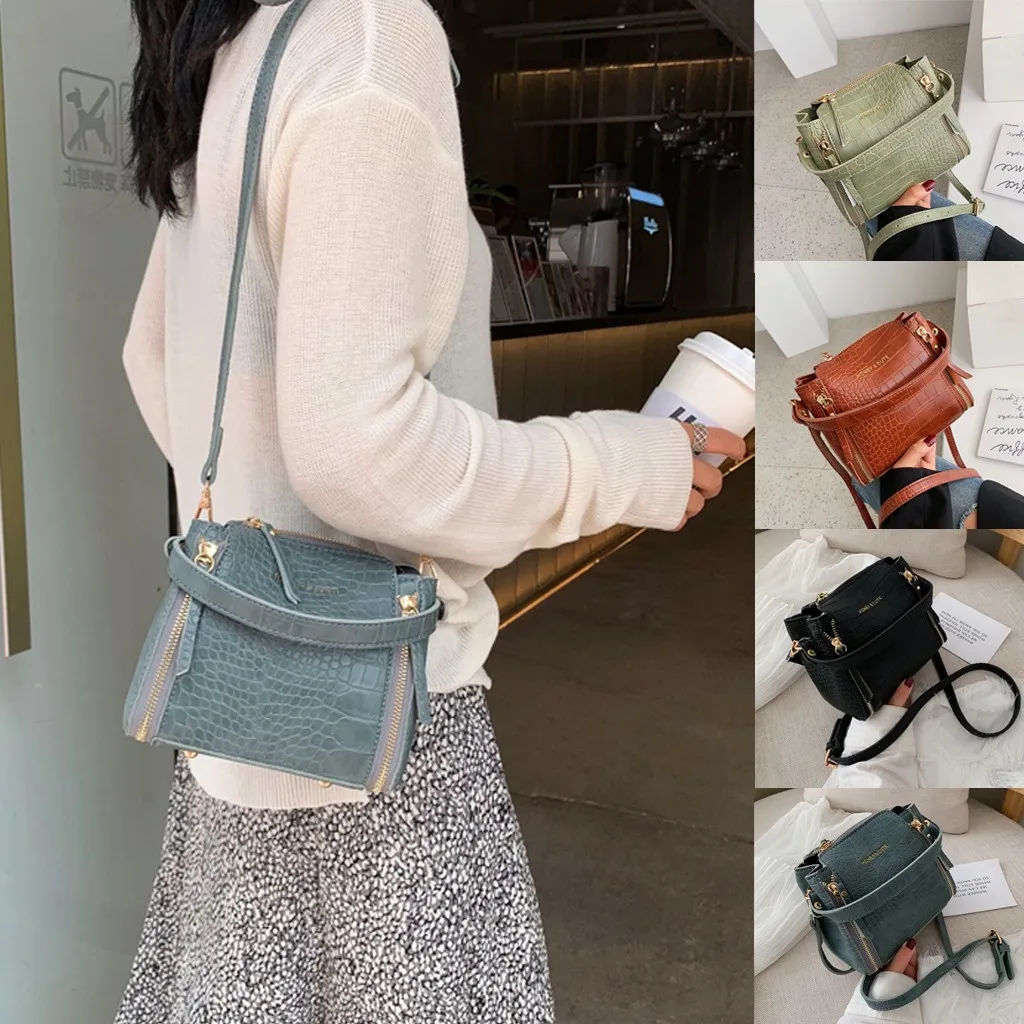 Женская сумка в стиле ретро с классическим рисунком змеи, однотонная сумка с буквами, сумка на плечо с цепью, портативная Диагональная