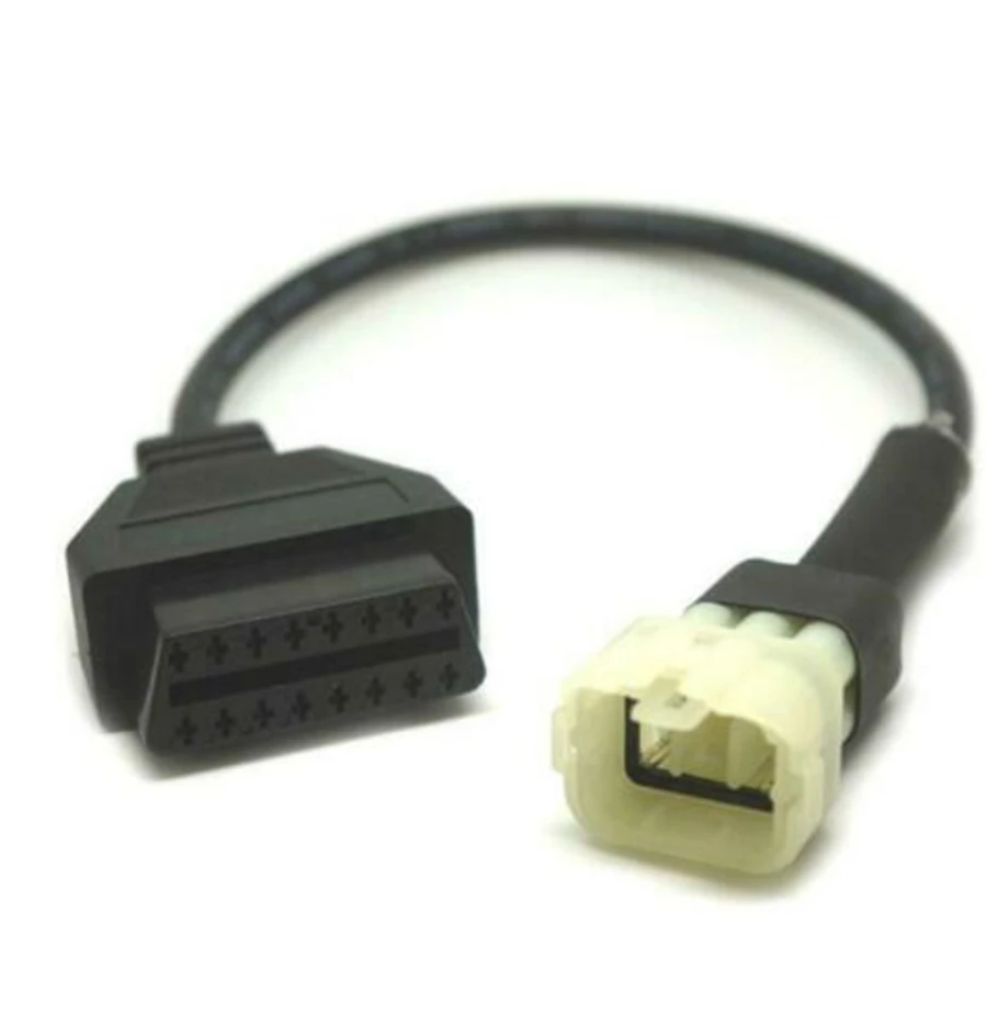 Диагностический кабель OBDII для мотоцикла 6 контактный 4 иглы адаптер OBD2