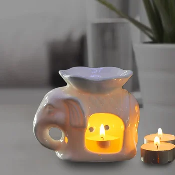 

Oil Burner Ceramic Essence Aroma Burner Censer Aroma Furnace Oil Burner Hotel Bedroom Home Decoration 8*12*9cm NEW