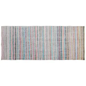 

Handmade Multicolor Vintage English Striped Rug Area Rug 177x430 Cm-5'10''X14'1''