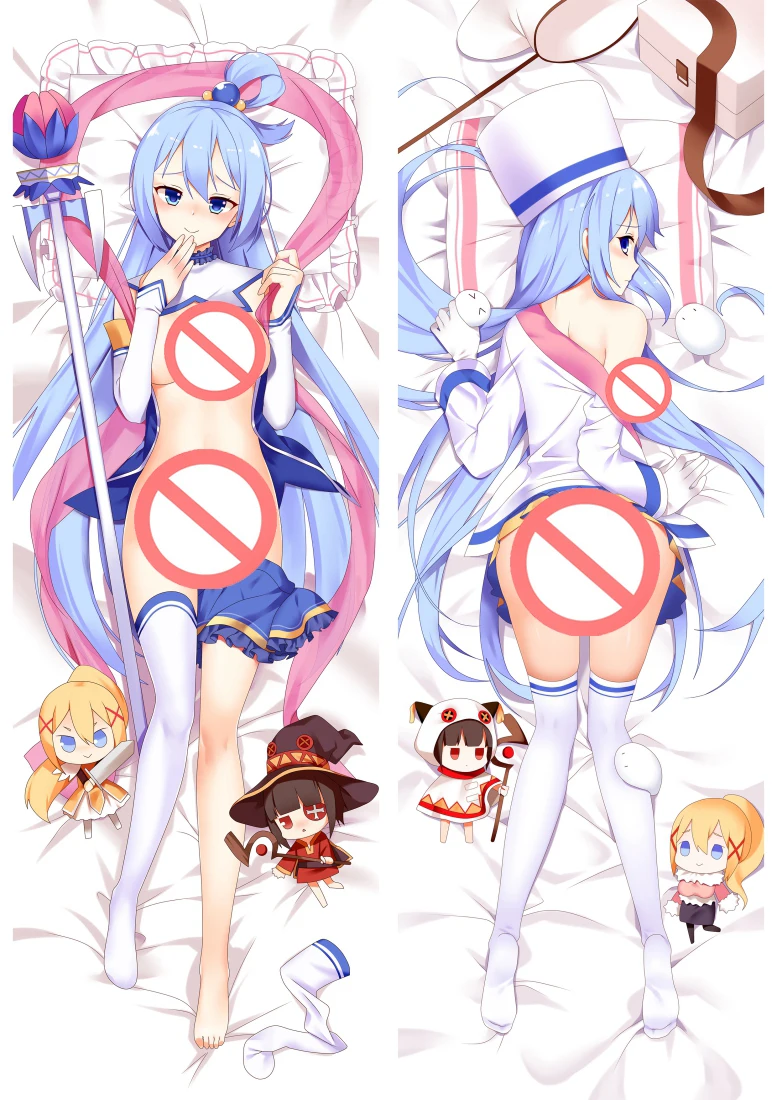 Аниме KonoSuba Aqua Dakimakura Чехол с персонажами Megumin Bolster чехол Kono Subarashii Sekai ni Shukufuku o! Объятия Подушка Чехол