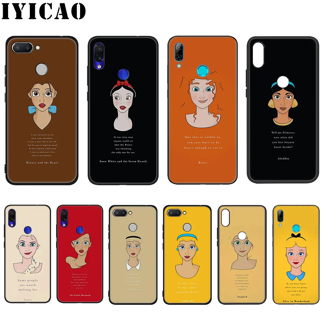 Iyicao thedisney принцессы Мягкий силиконовый чехол для Xiaomi Redmi Go S2 K20 6 Pro 8A 7 7A 6A 5A 4A 5 Plus 4X |
