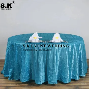 

108" Round Pintuck Table Cloth Banquet Wedding Tablecloth Event Home Party Decoration