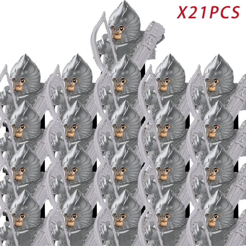 Medieval Fantasy Dwarf Warrior Leader Building Blocks Set
