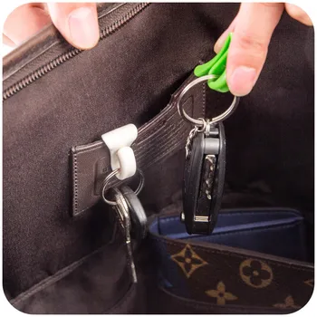 

2pcs Anti-lost Bag with Built-in Key In The Hook, Plastic Carrying Keychain Keychain Key Hook Key Hanger