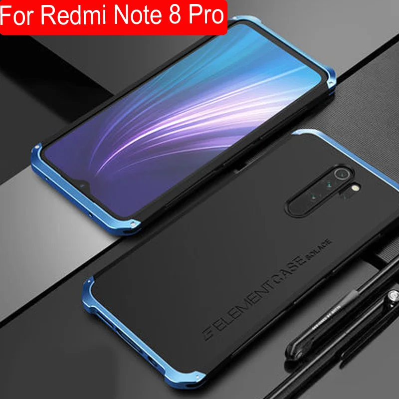 Металлический каркас телефона чехол для Xiaomi Redmi Note 8 Pro тонкий жесткий алюминиевый Гибридный корпус ПК для Xiaomi Redmi Note 8 Pro чехлы