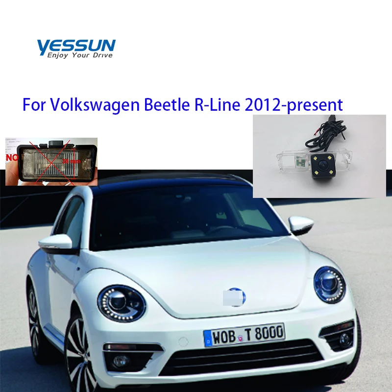 Yessun камера заднего вида CCD для Volkswagen Beetle R-Line 2012-Н. В. Парковка заднего хода 4 светодиодный камера Автомобильный номерной знак